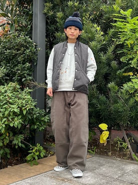 「アイテム（ニットキャップ/ビーニー）」を使った、わたしょさん（メンズ・166cm・20代）の冬コーディネート