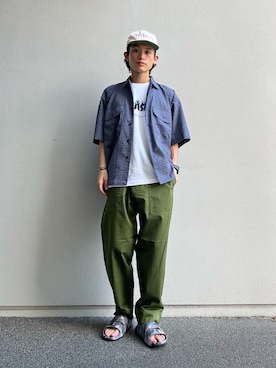 「アイテム（サンダル）」を使った、わたしょさん（メンズ・166cm・20代）の夏コーディネート