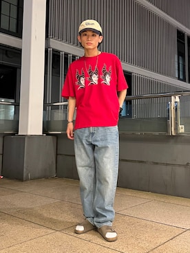 「Disney（ディズニー）のアイテム」を使った、わたしょさん（メンズ・166cm）の春コーディネート