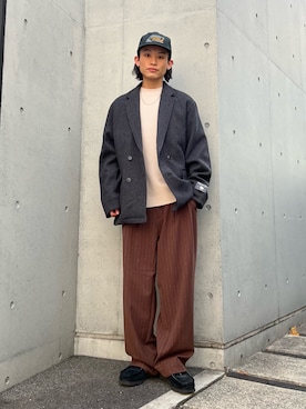 「アイテム（その他アウター）」を使った、わたしょさん（メンズ・166cm・20代）の秋コーディネート