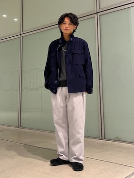 「アイテム（ミリタリージャケット）」を使った、わたしょさん（メンズ・166cm）の秋コーディネート