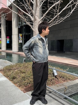 「春のジャケットスタイル」｜「アイテム（デニムジャケット）」を使った、sop_tsubasaさん（メンズ・167cm）の春コーディネート