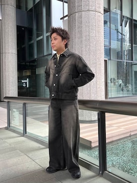「SENSE OF PLACE by URBAN RESEARCH（センスオブプレイスバイアーバンリサーチ）のアイテム（デニムジャケット）」を使った、sop_tsubasaさん（メンズ・167cm）の冬コーディネート