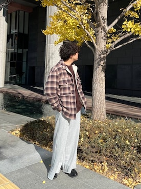 「SENSE OF PLACE by URBAN RESEARCH（センスオブプレイスバイアーバンリサーチ）のオンブレーチェックボアジャケット（その他アウター）」を使った、sop_tsubasaさん（メンズ・167cm）の冬コーディネート