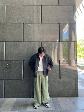 「アイテム（デニムジャケット）」を使った、sop_tsubasaさん（メンズ・167cm）の夏コーディネート