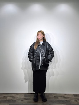 「アイテム（カバーオール）」を使った、みゆさん（レディース・159cm）の秋コーディネート