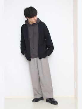 「アイテム（パーカー）」を使った、みやーきさん（メンズ・171cm・20代）の秋コーディネート