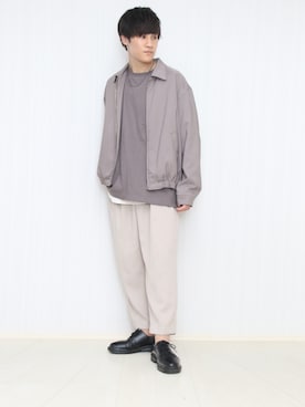 「ADRER（アドラー）の【ADRER】サイドジップレイヤードタンク（タンクトップ）」を使った、みやーきさん（メンズ・171cm）の秋コーディネート