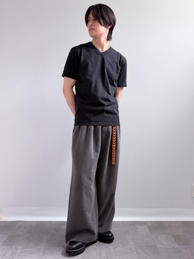 「LIDNM（リドム）のアイテム」を使った、Yukiさん（メンズ・171cm）の春コーディネート