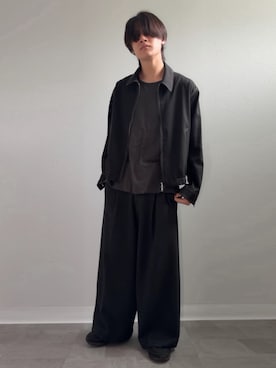 「WYM LIDNM（ウィム バイ リドム）のMVS LAYERED SLIT TANK TOP（タンクトップ、グレー系）」を使った、Yukiさん（メンズ・171cm）の春コーディネート