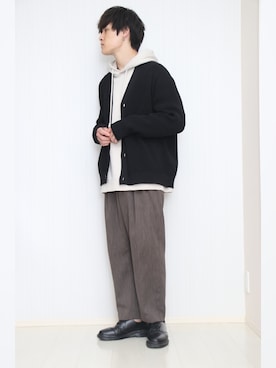 「アイテム（パーカー）」を使った、みやーきさん（メンズ・171cm・20代）の冬コーディネート