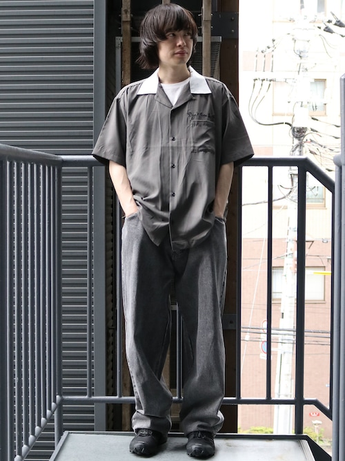 Starting Over シャツ back print open collar shirt/バック