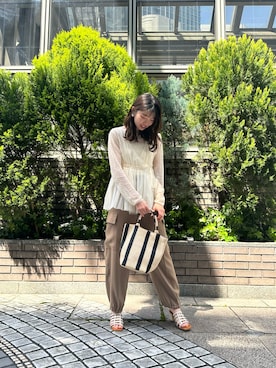 「Te chichi（テチチ）のアイテム（サンダル）」を使った、なーさん（レディース・160cm）の春コーディネート