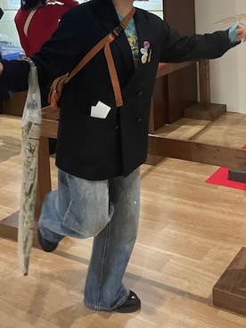 「アイテム（ボディバッグ/ウエストポーチ）」を使った、りさん（レディース・162cm）の秋コーディネート