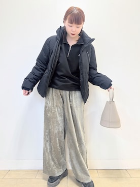 「アイテム（ダウンジャケット/コート）」を使った、あき/ドレステリア東武池袋店さん（レディース・160cm・20代）の冬コーディネート