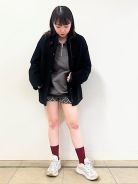 「FILA（フィラ）のアイテム」を使った、あき/ドレステリア東武池袋店さん（レディース・160cm）の冬コーディネート