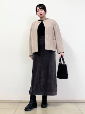 「アイテム（キーケース/キーアクセサリー、グレー系）」を使った、あき／ドレステリア柏高島屋SC店さん（レディース・160cm）の秋コーディネート