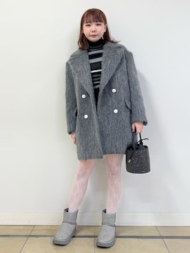 「アイテム（チェスターコート）」を使った、あき/ドレステリア東武池袋店さん（レディース・160cm）の冬コーディネート