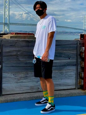 「LOOPのアイテム」を使った、ゆうまさん（メンズ・178cm）の夏コーディネート