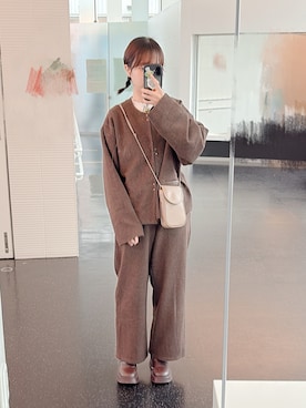 「アイテム（ノーカラージャケット）」を使った、はるさん（レディース・157cm）の秋コーディネート