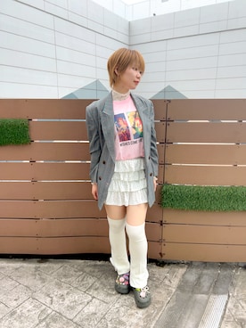 「crocs（クロックス）のアイテム」を使った、ぺちさん（レディース・158cm）の春コーディネート