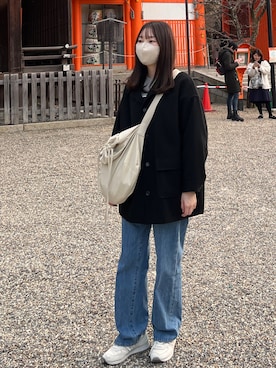 「MidiUmi（ミディウミ）のアイテム（その他アウター）」を使った、もちさん（レディース・162cm）の冬コーディネート