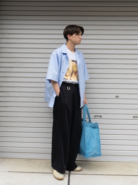 「th（ティー エイチ）のアイテム（パンツ）」を使った、kooodaiさん（メンズ・170cm）の夏コーディネート