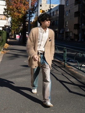 「アイテム（デニムパンツ、その他）」を使った、kooodaiさん（メンズ・170cm）の冬コーディネート