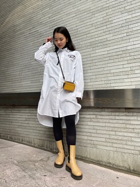 「DIESEL」｜「アイテム（ワンピース/ドレス）」を使った、唯さん（レディース・160cm）の冬コーディネート