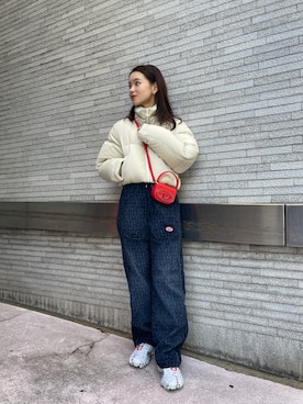 「DIESEL」｜「アイテム（ジャケット/アウター）」を使った、唯さん（レディース・160cm）の冬コーディネート