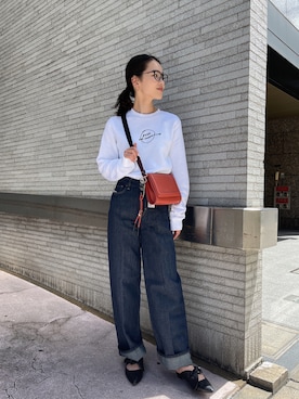「DIESEL」｜「アイテム（スウェット）」を使った、唯さん（レディース・160cm）の夏コーディネート