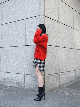 「DIESEL」｜「アイテム（ワンピース/ドレス）」を使った、唯さん（レディース・160cm）の秋コーディネート