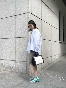 「DIESEL」｜「アイテム（サンダル）」を使った、唯さん（レディース・160cm）の夏コーディネート