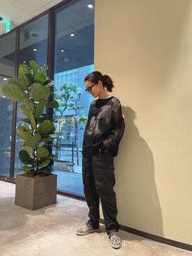 「DIESEL」｜「アイテム（その他シューズ）」を使った、唯さん（レディース・160cm）の夏コーディネート