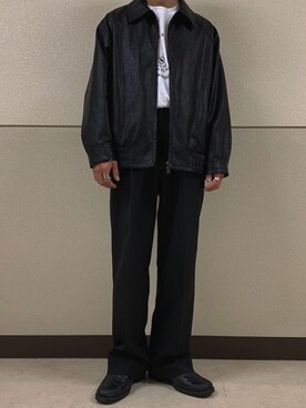 「ASCLO（エジュクロ）のアイテム（ジャケット/アウター）」を使った、ISSAさん（メンズ・167cm）の秋コーディネート