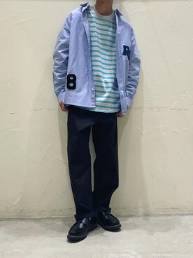 「ニコアンド」｜「アイテム（モカシン/デッキシューズ）」を使った、_kobu_さん（メンズ・168cm）の春コーディネート