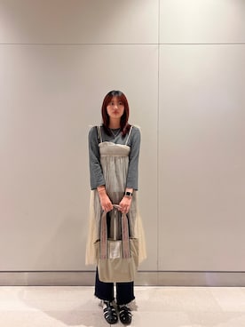 「mystic（ミスティック）のセンターステッチフレアデニム（デニムパンツ）」を使った、爱吃榛子酱的水怪さん（レディース・175cm）の秋コーディネート