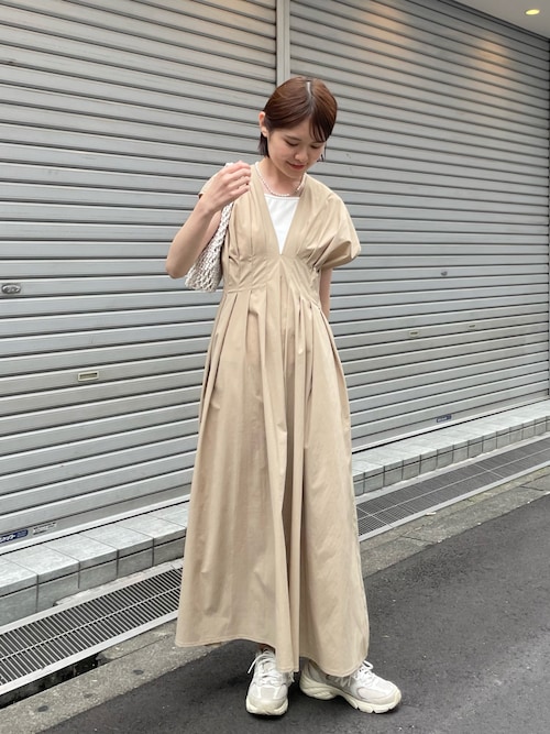 CAPRICIEUX LE'MAGE/ウエストタックフレアワンピース CAPRICIEUXLE