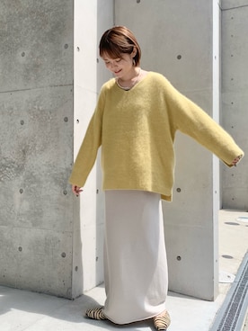 「イエローコーデ」｜「アイテム（その他）」を使った、mari_lemageさん（レディース・160cm）の秋コーディネート