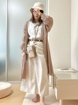 「PairPair（ペアペア）のアイテム（帽子）」を使った、kananさん（レディース・152cm）の夏コーディネート