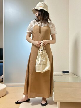 「PairPair（ペアペア）のアイテム（帽子）」を使った、kananさん（レディース・152cm）の夏コーディネート