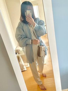 「ブルー x ホワイト」｜「アイテム（腕時計）」を使った、kananさん（レディース・152cm）の夏コーディネート