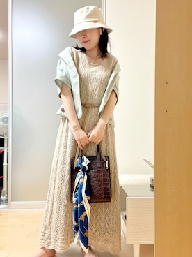 「neam（ニーム）のアイテム（その他アウター）」を使った、kananさん（レディース・152cm）の夏コーディネート