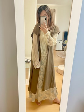 「neam（ニーム）のアイテム（その他アウター）」を使った、kananさん（レディース・152cm）の秋コーディネート