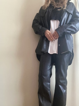 「AZUL by moussy（アズールバイマウジー）のアイテム（その他アウター）」を使った、eriさん（レディース・152cm）の秋コーディネート