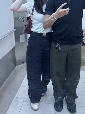 「アイテム（サンダル）」を使った、yunさん（レディース・155cm）の秋コーディネート