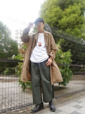 「秋のコーデ」｜「UNIQLO（ユニクロ）のアイテム（キャップ）」を使った、bouさん（メンズ・176cm）の秋コーディネート