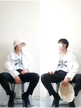 「テーパードパンツ」｜「アイテム（モッズコート）」を使った、bouさん（メンズ・176cm）の秋コーディネート