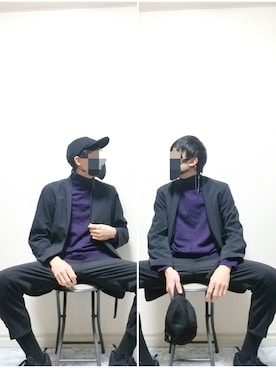 「MONKEY TIME（モンキータイム）のアイテム（テーラードジャケット）」を使った、bouさん（メンズ・176cm）の秋コーディネート