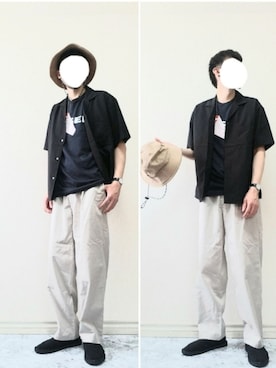 「417 EDIFICE（フォーワンセブンエディフィス）のアイテム（チノパンツ）」を使った、bouさん（メンズ・176cm）の夏コーディネート